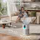 DREO Smart Air Purifier for Home, Up to 1176 ft, HEPA Sleep Mode, Air Cleaner for Large Rooms & Bedrooms, Wi-Fi/Voice/Alexa, Pets, Smoke, Dust, Pollen & Odors, PM2.5 Monitor, DR-HAP009S (Dreo 539S)