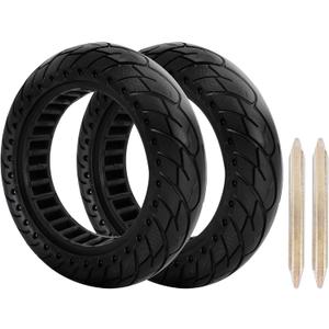 RUTU 2 PCS 10x2.5 Inches Solid Tire for Segway Ninebot MAX G30 G30P G30LP Gotrax G5 G6 Hover 1 Alpha Zero10X OKAI Neon Pro 60/70-6.5 Electric Scooter Replacement Wheel
