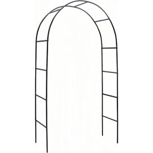 Garden Arch, Outdoor Flower Garden Arch Trellis, Sturdy Steel Arbor for Climbing Plants, Wedding Decoration, 94" H x 55" W, Black
