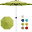 GarveeLife 10FT Umbrella Outdoor Patio, Table Umbrella with Push Button Tilt and Crank, 8 Sturdy Ribs Waterproof UV Protection for Garden, Pool, Deck, Backyard, Market (Fruit Green)