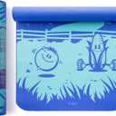 Myga Silk Print Kids Yoga Mat,Non-Slip Yoga Mat for Childrens Exercise, Fitness, Yoga and Mindfulness Lightweight, Easy Clean Play Mat for Girls and Boys