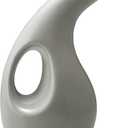 Rachael Ray Solid Glaze Ceramics EVOO Olive Oil Bottle Dispenser with Spout - 24 Ounce , Gray (Sea Salt Gray)