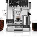 Ninja Luxe Caf Pro Series, Espresso Machine, Drip Coffee, Cold Brew, Hot Water, Integrated Tamper, Built-in Grinder, Hands-Free Frother for Cappuccinos, Lattes, Americanos, Dairy or Non-Dairy, ES701