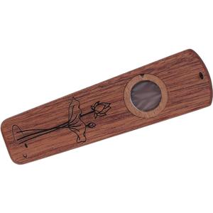 Wood Kazoo, Flute Wooden Play Guitar Ukulele Accompaniment Harmonica Diaphragm Wind Instrument Bicyclelight Flute, Flute(Ebony