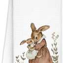 Bunny Vintage Nursery Decor, Bunnies Kitchen Dish Towels for Home Bathrooom Decor, Cottagecore Easter Rabbits Hand Towels for Home Decor, Gifts for Rabbit Lovers, 16x24 Inch