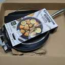 Granitestone Ceraluxe 14 Inch Frying Pan with Lid, Family Sized Large Frying Pan Skillet with Ceramic Nonstick Coating, Non Toxic PFOA Free, Oven and Dishwasher Safe - Black