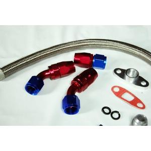 Turbo Oil Drain Return & Feed Line T3 T4 T04E T60 T61 T70 Complete Kit 