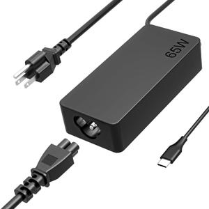 65W 45W USB C Laptop Charger Compatible with Lenovo ThinkPad X1 X280 T14 T15 T480 T480s T490 T580 T590 E14 E15 E16,Yoga 6 7 720 730 C740 C940,Chromebook 300e,TypeC Fast AC Adapter Power Cord