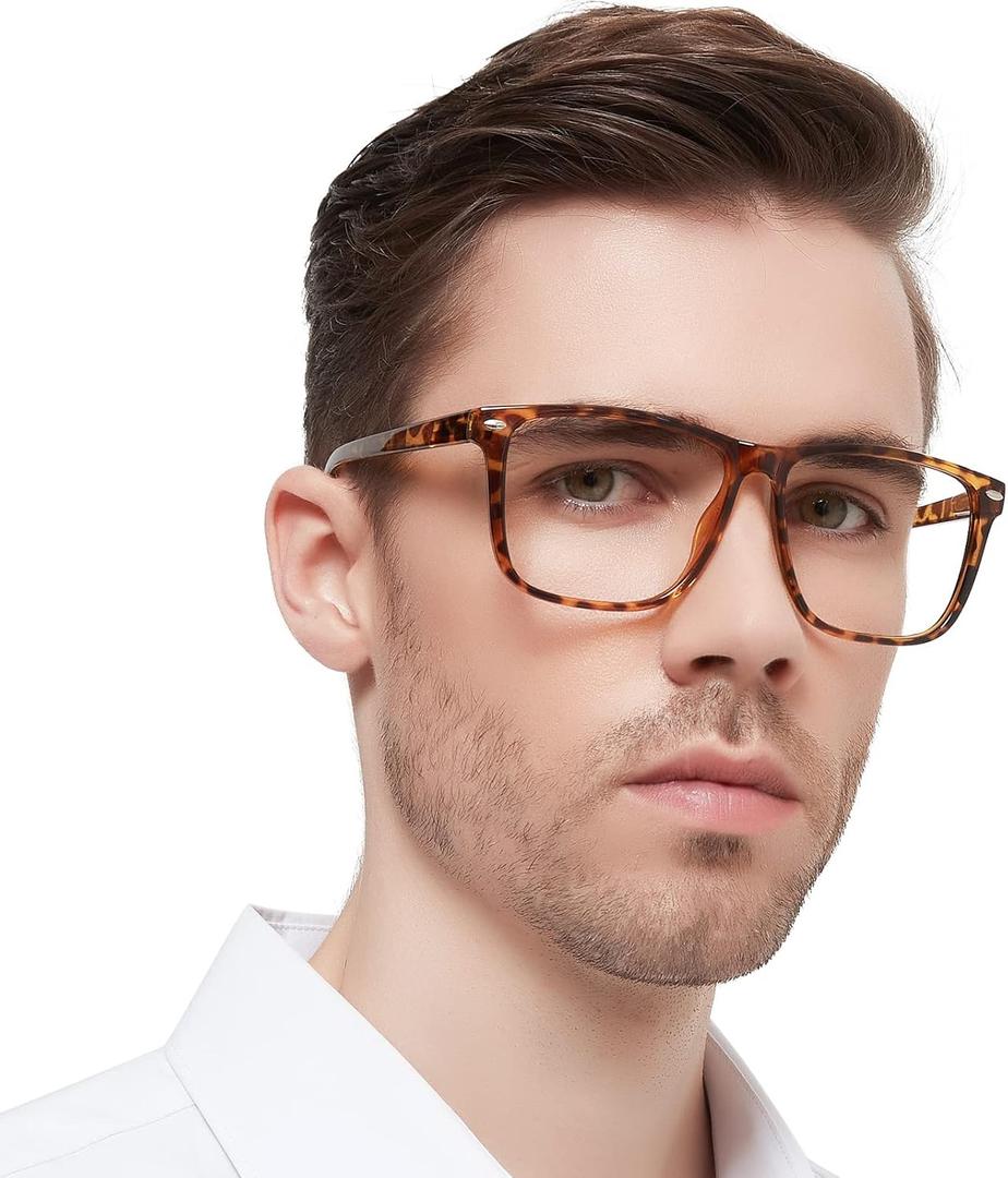Large Reading Glasses Men Blue Light Blocking Readers for Computer 1.0 1.25 1.5 2.0 To 5.0 6.0 (Brown Turquoise)