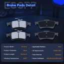 ECCPP Rear Brake Pads 4pcs Ceramic Disc Brake Pad Set Fit For Ford; For Mazda; For Jaguar; For Volvo; For Saab; For Chevrolet; For Saturn; For Pontiac