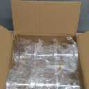 ZEAYEA Set of 6 Clear Acrylic Sugar Bowl, 14 oz Seasoning Box Condiment Pots with Spoon and Lid, Sugar Spice Salt Canister for Home Kitchen, Coffee Bar, Restaurant