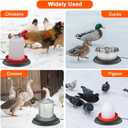 Metal Chicken Water Heater for Winter, 11'' Chicken Waterer Heater Base for 1-5 Gallon Metal or Plastic Poultry Waterer, Outdoor Eletric Poultry Water Heaters for Chicken Turkey Goose Duck Drinker
