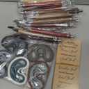 Gueevin 30 Sets Easter Christian Gifts Bulk Bible Verse Pens Religious Bookmarks Silicone Wristband Inspirational Ballpoint Pens Sunday School Scripture Thank You Gifts for Church Men Pastor