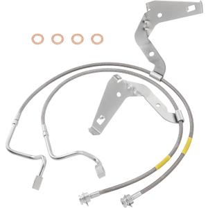 2PCS Front Brake Lines 89710, Extended Stainless Steel Brake Line Compatible with 2008-2015 Ford F250/F350 Super Duty 4-6" Suspension Lift