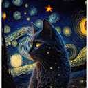 Fyzuf Cat Wall Art Oil Painting On Canvas Poster Cute Cat Cubism Colorful Cute Cats Aesthetic Room Decor Bedroom Bathroom Unframe-style12x18inch(30x45cm)