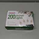 PREXTEX 200 Count Clear Christmas Tree Lights - 40 ft Warm Incandescent String Lights with Green Wire - Indoor and Outdoor Mini Light for Christmas, Holiday Decorations, Trees, Fences, Patios and More