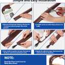 Floor Cord Cover 4FT, Walnut Wood Cord Hider Floor, Soft PVC Cord Protector Floor, Hide Extension Floor Wire Covers for Cords, Organizer Wires Floor Cable Cover, Cable Cavity: 0.47" (W) x 0.24" (H)