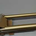 1 Inch Gold Curtain Rods for Windows 72 to 144 Inches (6 to 12 ft), USFOOK Telescoping Single Drapery Rod, Decorative Curtain Rod with Luxury Translucent Finials