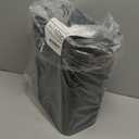 rejomiik Small Can, 3.5 Gallon Slim Garbage Can Plastic Waste Basket with Handles Container Bin for Narrow Spaces Bathroom, Bedroom, Kitchen, Office at Home, Black (1 pack)