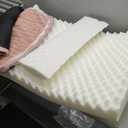 Jolifield Orthopedic Dog Bed Large Sized Dog with Pillow 36''X24'', Waterproof Soft Comfortable Egg Crate Foam Pet Crate Beds Mat with Removable Washable Cover and Non-Slip Bottom, Pink