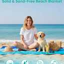 Beach Blanket Sandproof Waterproof 79''×83''Extra Large Beach Mat, Lightweight Portable Quick Dry Sand Free Mat Beach Essentials for Camping Picnic Travel Hiking