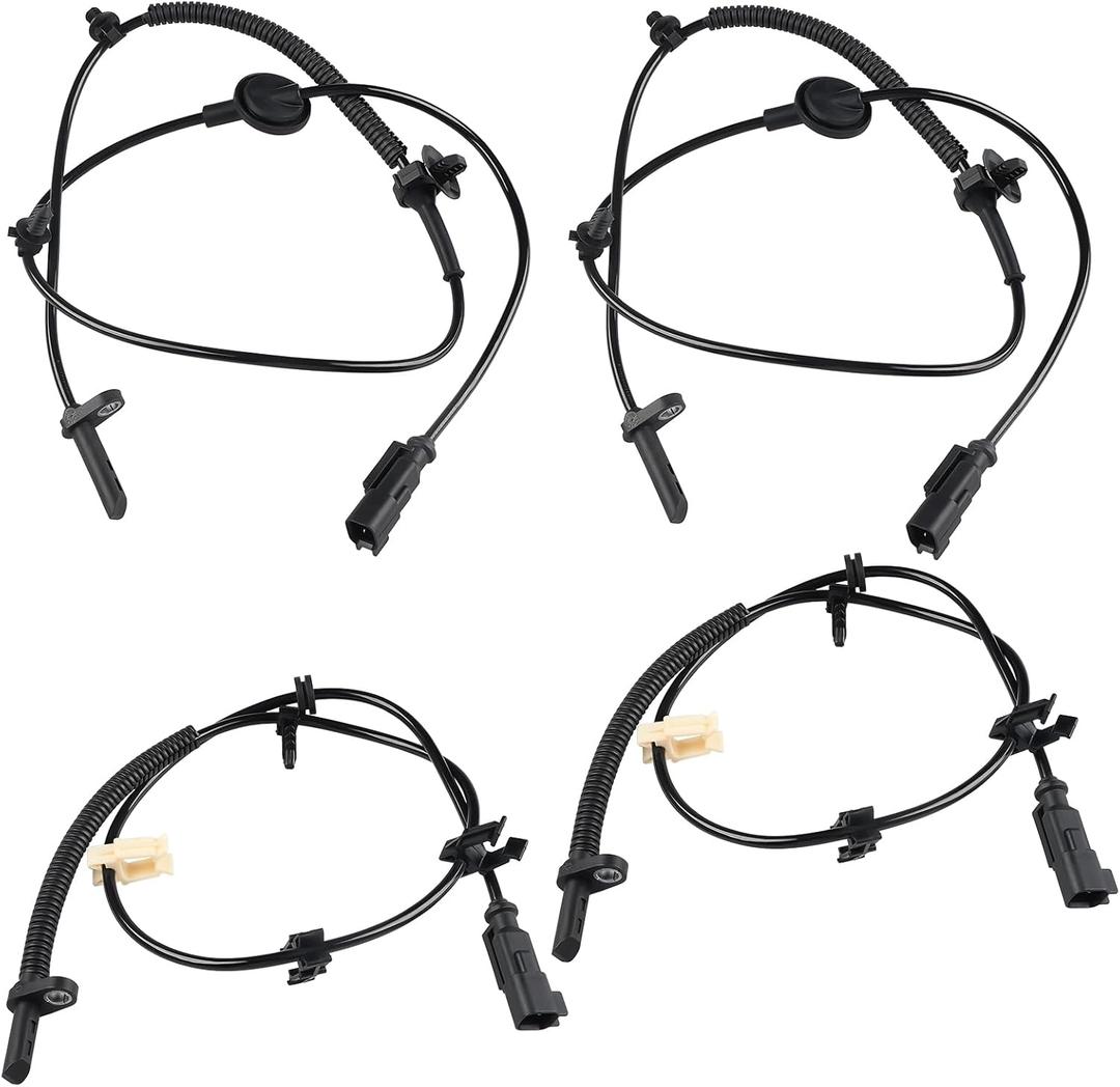 WMPHE 4 Pcs ABS Wheel Speed Sensor Compatible with Chevy Traverse 2009 to 2017, Buick Enclave 2008 to 2017, GMC Acadia 2007 to 2016, Saturn Outlook 2007 to 2010, Replacement for 22739728, 22739727