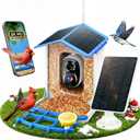 Smart Bird Feeder with Camera Solar Powered for Outdoors, AI Bird Species Identification, 2K HD Video Live Stream Bird House with Cam, Instant Arrival Alerts, Ideal Gifts for Bird Lovers (Blue(2026 Upgraded))
