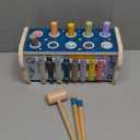 KIDWILL Montessori Pounding Toy for 1 2 Year Olds Wooden Hammering & Activity Board with Xylophone, Number Maze, Pounding Bench Educational Toddler Gift Toys Age 1-3