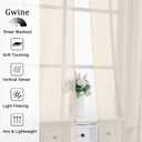 Gwine Cream Sheer Curtains 96 Inches Long 2 Panels, Elegant Window Treatments Voile Curtains for Living Room, Light Filtering Rod Pocket Sheer Drapes, Each 42" Wx96