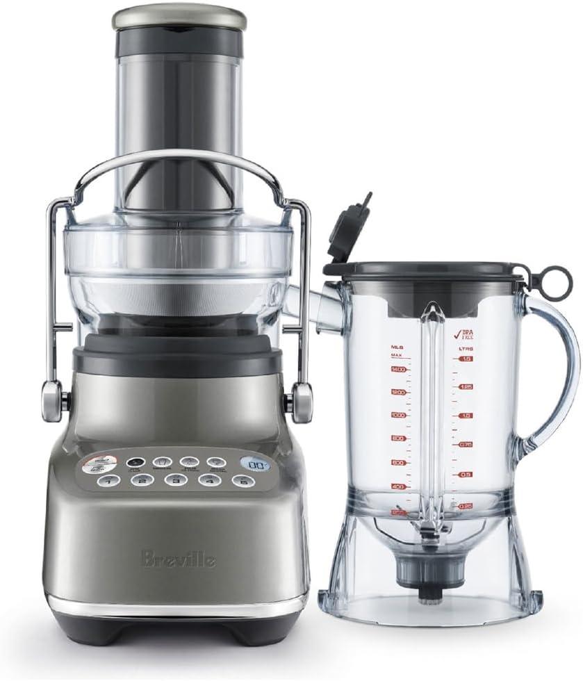 Breville the 3X Bluicer Blender and Juicer, BJB615SHY, Smoked Hickory