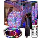 66FT Rope Lights for Outside,Connectable String Lights Outdoor Waterproof IP67,8 Modes 200 LEDs Rope Lighting for Garden,Party,Indoor Bedroom,Christmas Eaves Decor,Multicolors