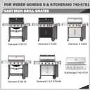 Genesis II E-410 Grill Grates Replacement for Weber Genesis II E410 E-435 S-435 Grill Parts 66097 Grates Genesis 2 GS4 Genesis II & LX 400 Series Cooking Grates SPX-435 Kitchenaid 740-0781 Grid 66089