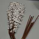 MECCANIXITY 15Pcs Artificial Jasmine Flowers, 21.7" Faux Flowers Fake Bulk Branches Bouquets for Home Office Garden Vase Table Wedding Decoration, White