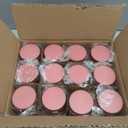 4OZ Glass Jars with Lids, Hoa Kinh Small Glass Jars, 12 Pack Empty Round Canning Storage Jars Containers for Storing Lotions, Powders, and Ointments (4oz-12Pack-Frosted Pink)