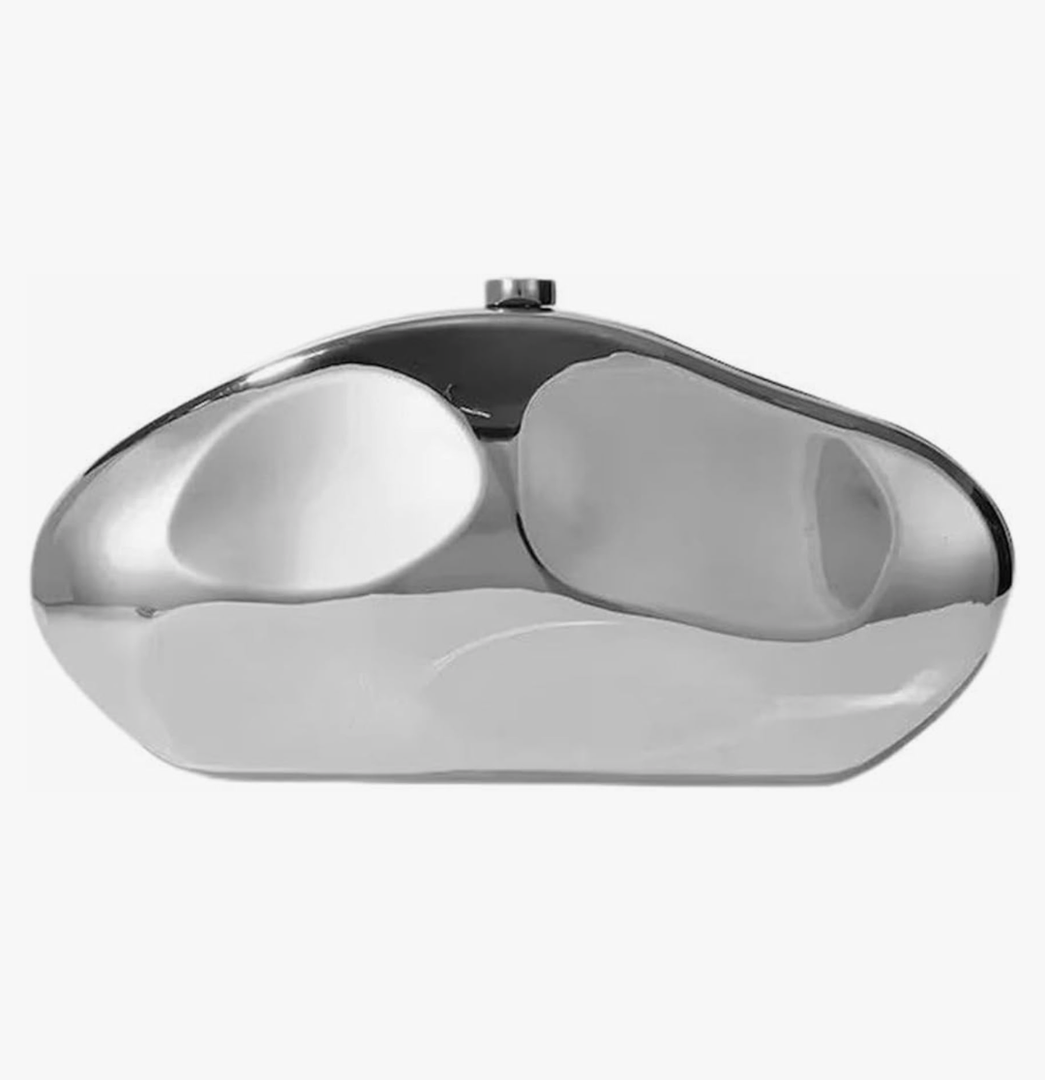 Shell Shape Acrylic Clutch Trendy Metallic Acrylic Evening Bag Shiny Egg Purses and Handbags for Women Wedding Party