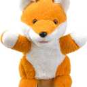 Hand Puppe ts Fox Puppets,9"Realistic Stuffed Animal Puppe ts for Toddlers Cute Fox Stuffed Pupp ets for Kids with Movable Mouth,Fox Animal Ha nd Puppets for Adults Hand Puppets for Toddlers