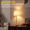 Kakanuo Rechargeable Cordless Table Lamp Gold - 2 Pack Brass 4000mAh Battery Operated Lamp, 3000K Warm Light, Touch Control Stepless Dimming, for Bedside, Dining Table, Home Decor