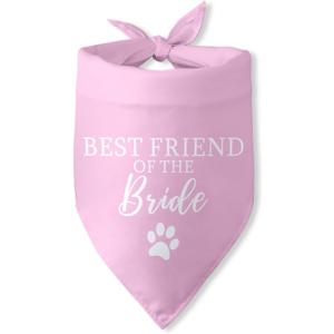 Wedding Dog Bandana Best Friend of Bride Dog Bandana Engagement Wedding Announcement Dog Bandanas Puppy Bandana Triangle Bibs Scarf Accessories for Small Medium Dogs Pets (Best Friend of Bride) Wedding Dog Bandana Best Friend of Bride Dog Bandana Engagement Wedding Announcement Dog Bandanas Puppy Bandana Triangle Bibs Scarf Accessories for Small Medium Dogs Pets (Best Friend of Bride)