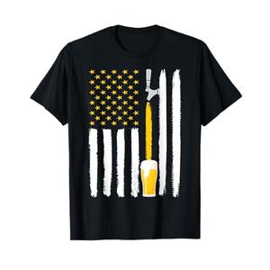 Craft Beer American Flag USA 4th July Brewery T-Shirt 5XL Craft Beer American Flag USA 4th July Brewery T-Shirt 5XL
