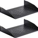 RackPath 2U Cantilever Universal Rack Shelf - 14in Deep  Rackmount Shelf for 19 AV/Network Equipment Racks  55lbs Capacity - 2 Pack