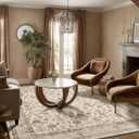 Washable Area Rugs for Living Room: 5x7 Bedroom Rug Boho Vintage Area Rug Stain Resistant Non Slip Low Pile Lightweight Soft Carpets for Dining Room Kitchen Nursery Kids Room Playroom Home Office