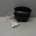 ORIMERC 9.8 inch 3 Pack Wall Hanging Planters Pots for Indoor Plants Wall Plants Holder with Drainage Hole Balcony Planters Railing Hanging Pot Fence Vertical Living Mount Outdoor with Hooks/Screws (Dark Coffee)