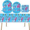 41 pcs Blue Dogs Themed Party Supplies, 20 Plates, 20 Napkins and 1 Tablecloth, Blue Dogs Birthday Party Decorations for Boys and Girls