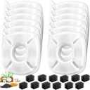 24 Pcs Cat Water Fountain Replacement Filters, 12 Pack Filters 12 Pack Pre- Sponges Fit for 67oz, 95oz, 135oz Automatic Pet Fountain Dog Water Dispenser