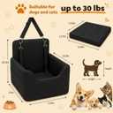 ALL GOOD PET SUPPLIES Dog Car Seat for Small/Medium Dogs Under 35lbs, Soft Booster Car Seat with Detachable Washable Cover and Cushion, Puppy Dog Car Bed, Black