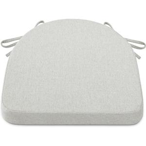Shinnwa Kitchen Chair Cushions, Non-Slip Dining Chair Cushions with Ties and Machine Washable Cover, 17 x 16.5 x 2in, Off White