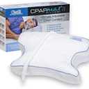 Contour CPAPMax 2-in-1 Cooling Plush CPAP Comfort Pillow - Reduce Air Leaks, Hose Tangles, Mask Discomfort & Adjust Thickness, for Side, Stomach, Back Sleepers, All Masks - Works 1st Night (Original, Pillow Only)