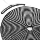 33FT Brush Weather Stripping, 0.35"W x 0.2"T High-Density Self-Adhesive Seal Strip for Doors and Glass Doors, Draft Blocker for Windproof, Dustproof, and Soundproof, Easy Cut & Install, Gray