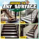 16 Pack Clear Stair Treads for Wooden Steps Indoor - 30"x6" Non Slip Stair Treads. Self Adhesive, Safe Anti Slip Tape for Kids, Seniors & Pets. Staircase Step Tread Includes Rubber Roller