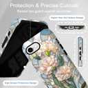 for iPhone 17E Case, iPhone 16E Case Cute Aethetic Bloom Flowers Florals Design for Women [Compatible with Magsafe] Rugge Shockproof Anti-Scratch Phone Cover